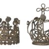 2ks bronzová antik kovová dekorativní koruna Crow - Ø 3,5*4cm Chic Antique Chic Antique www.eLovci.cz