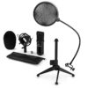 Auna CM001B mikrofonní sada V2 – kondenzátorový mikrofon, mikrofonní stojan, pop filtr, černá barva Auna www.eLovci.cz