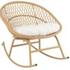 Béžové ratanové zahradní houpací křeslo Zayo Beige - 118*82*78 cm J-Line by Jolipa J-Line by Jolipa www.eLovci.cz