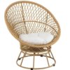 Béžové ratanové zahradní točící křeslo Zayo Beige - 88*92*100cm J-Line by Jolipa J-Line by Jolipa www.eLovci.cz