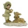 Béžovo-zlatá antik dekorace děvče se srnečkou - 12*6*12 cm Clayre & Eef Clayre & Eef www.eLovci.cz