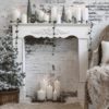 Bílá antik dekorativní krbová římsa Ell French - 99*17*95cm Chic Antique Chic Antique www.eLovci.cz