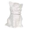 Bílá keramická skladovací dóza s designem psa Campagne - 20*20*26 cm Clayre & Eef Clayre & Eef www.eLovci.cz