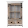 Bílo-hnědá antik nástěnná skříňka se šuplíčky - 38*14*58 cm Clayre & Eef Clayre & Eef www.eLovci.cz