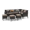 Blumfeldt Titania Dining Lounge Set, zahradní sedací souprava, rohová souprava, stůl, stoličky, černá Blumfeldt www.eLovci.cz