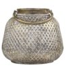 Bronzová antik kovová lucerna s uchem Vire - Ø20*18cm Chic Antique Chic Antique www.eLovci.cz