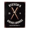 Černá antik nástěnná kovová cedule s doutníky Cigar Lounge - 20*1*25 cm Clayre & Eef Clayre & Eef www.eLovci.cz