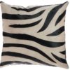 Černo-bílý kožený polštář s výplní Zebra -  44*14*43cm J-Line by Jolipa J-Line by Jolipa www.eLovci.cz