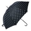 Černý deštník pro dospělé s bílými puntíky - Ø 100*88 cm Clayre & Eef Clayre & Eef www.eLovci.cz