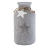 Dekorační skleněná láhev s hvězdou - Ø10*20 cm Clayre & Eef Clayre & Eef www.eLovci.cz