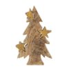 Dřevěná dekorace Vánoční strom s hvězdami - 10*3*16 cm Clayre & Eef Clayre & Eef www.eLovci.cz