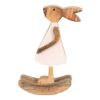 Dřevěná dekorace králíčí dívka v šatičkách M - 14*7*25 cm Clayre & Eef Clayre & Eef www.eLovci.cz