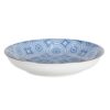 Hluboký talíř s modrým květinovým ornamentem BlueSnow - Ø 20*4 cm Clayre & Eef Clayre & Eef www.eLovci.cz