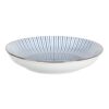 Hluboký talíř s modrým zdobením BlueLine - Ø 20*4 cm Clayre & Eef Clayre & Eef www.eLovci.cz