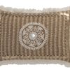 Hnědý jutový polštář s třásněmi a penízky Jute natural - 49*12*31cm J-Line by Jolipa J-Line by Jolipa www.eLovci.cz