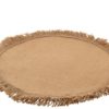 Jutové prostírání s třásněmi -  Ø 43 cm J-Line by Jolipa J-Line by Jolipa www.eLovci.cz