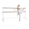 KLARFIT Barre Anna, dvojitá baletní tyč, 220 x 113 cm, 2 x 38 mm v průměru, bílá KLARFIT www.eLovci.cz