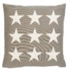 Khaki povlak na polštář s hvězdami Stars - 50*50cm Clayre & Eef Clayre & Eef www.eLovci.cz