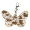 Klíčenka hnědo bílý motýlek z hovězí kůže - 10,5*7*2cm Mars & More Mars & More www.eLovci.cz