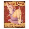 Kovová nástěnná cedule Wine Diva - 20*1*25 cm Clayre & Eef Clayre & Eef www.eLovci.cz