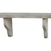 Krémová antik dřevěná nástěnná polička Malie unique - 39*12*16cm Chic Antique Chic Antique www.eLovci.cz