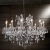 Křišťálový lustr- 57-170 * Ø75 cm 12x E14/40w Clayre & Eef Clayre & Eef www.eLovci.cz