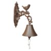 Litinový zvonek s ptáčkem Bird - 10*19*24cm Esschert design Esschert design www.eLovci.cz