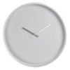Minimalistické šedé nástěnné hodiny - Ø 40*6 cm / 1*AA Clayre & Eef Clayre & Eef www.eLovci.cz