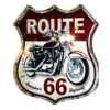 Nástěnná kovová cedule Route 66 - 30*1*35 cm Clayre & Eef Clayre & Eef www.eLovci.cz