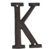 Nástěnné kovové písmeno K - 13 cm Clayre & Eef Clayre & Eef www.eLovci.cz