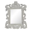 Nástěnné zrcadlo v šedém vintage rámu s ornamenty - 34*343 cm Clayre & Eef Clayre & Eef www.eLovci.cz