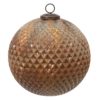 Rezavá antik skleněná vánoční koule XL - Ø 20*20 cm Clayre & Eef Clayre & Eef www.eLovci.cz