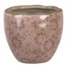 Růžový keramický květináč s popraskáním Alessia XS - Ø 11*10 cm Clayre & Eef Clayre & Eef www.eLovci.cz