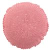 Růžový kulatý bavlněný polštář s krajkou Lace pink - Ø 38*12cm J-Line by Jolipa J-Line by Jolipa www.eLovci.cz