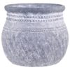 Šedý antik cementový obal na květináč se vzorem Cholet S -  Ø 21*19cm Chic Antique Chic Antique www.eLovci.cz