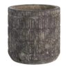Šedý antik cementový obal na květináč se vzorem - Ø 20*20 cm Clayre & Eef Clayre & Eef www.eLovci.cz