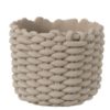 Šedý cementový obal na květináč ve tvaru košíku - Ø 20,5*17,5 cm J-Line by Jolipa J-Line by Jolipa www.eLovci.cz