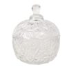 Skleněná broušená dóza s poklopem - Ø 10*13 cm Clayre & Eef Clayre & Eef www.eLovci.cz