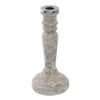 Skleněný svícen s kamenným potahem - Ø 10*22 cm Clayre & Eef Clayre & Eef www.eLovci.cz