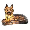 Stolní lampa Tiffany pes - 25*13*17 cm E14/max 1*25W Clayre & Eef Clayre & Eef www.eLovci.cz