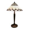 Stolní lampa Tiffany s bílým stínidlem Pienne - Ø 40*63 cm E27/max 2*60W Clayre & Eef Clayre & Eef www.eLovci.cz