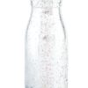 Stříbrná skleněná láhev na brčko bez brčka - Ø 6*14 cm / 0,2 L Clayre & Eef Clayre & Eef www.eLovci.cz