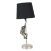 Stříbrno černá stolní lampa s opicí - Ø 20*49 cm E27 Clayre & Eef Clayre & Eef www.eLovci.cz