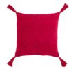 Tmavě růžový polštář Fayola s třásněmi - 45*45 cm J-Line by Jolipa J-Line by Jolipa www.eLovci.cz