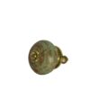 Vintage zelená úchytka z keramiky se zlatými kovovými detaily – Ø 4*4 cm Clayre & Eef Clayre & Eef www.eLovci.cz