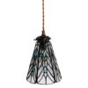 Závěsná Tiffany lampa modré kamínky BlueEye - Ø 15*115 cm E14/max 1*25W Clayre & Eef Clayre & Eef www.eLovci.cz