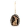 Závěsná dekorace králík v proutěném košíku - 5*4*6 cm Clayre & Eef Clayre & Eef www.eLovci.cz