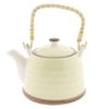 Zelená konvička se sítkem s ornamenty  - Ø 18*14*12 cm / 0,7L Clayre & Eef Clayre & Eef www.eLovci.cz